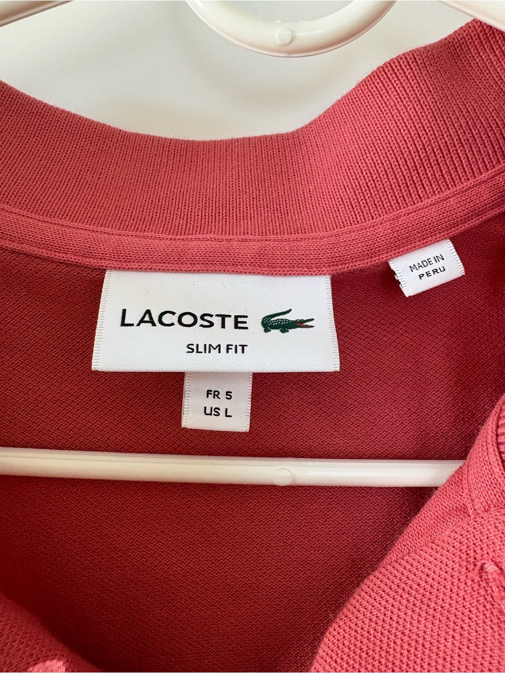 LACOSTE Men's Polo TRIO in Navy, Coral & Black - Picture 6 of 10